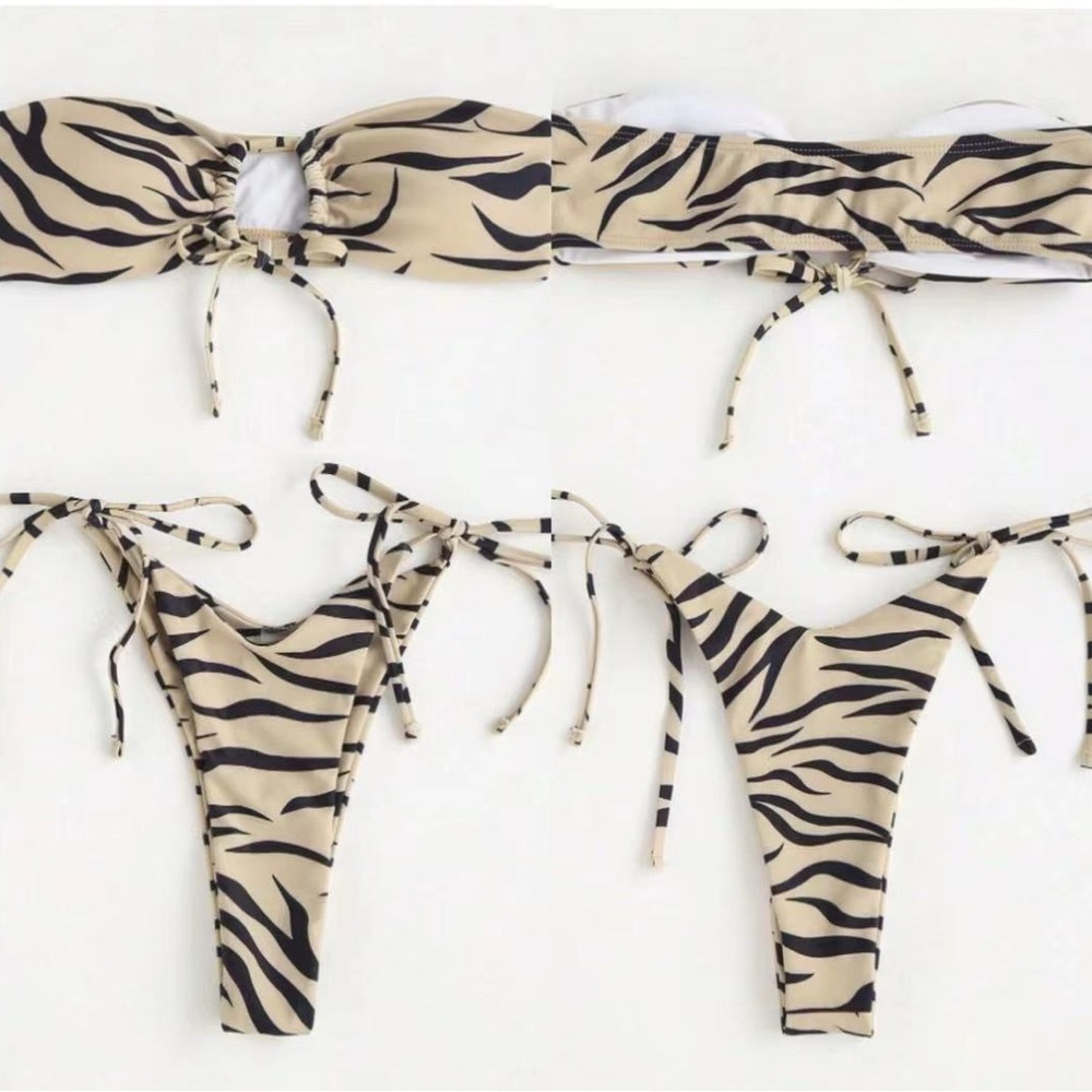 Women's Leopard 2 Pieces Set Bikinis Swimwear